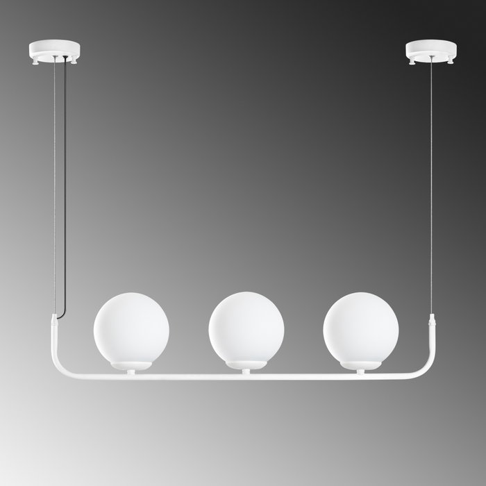 Opviq Faruk - 13717 Lámpara de araña de metal blanca con altura ajustable Opviq Faruk - 13717 Lámpara de araña de metal blanca con altura ajustable